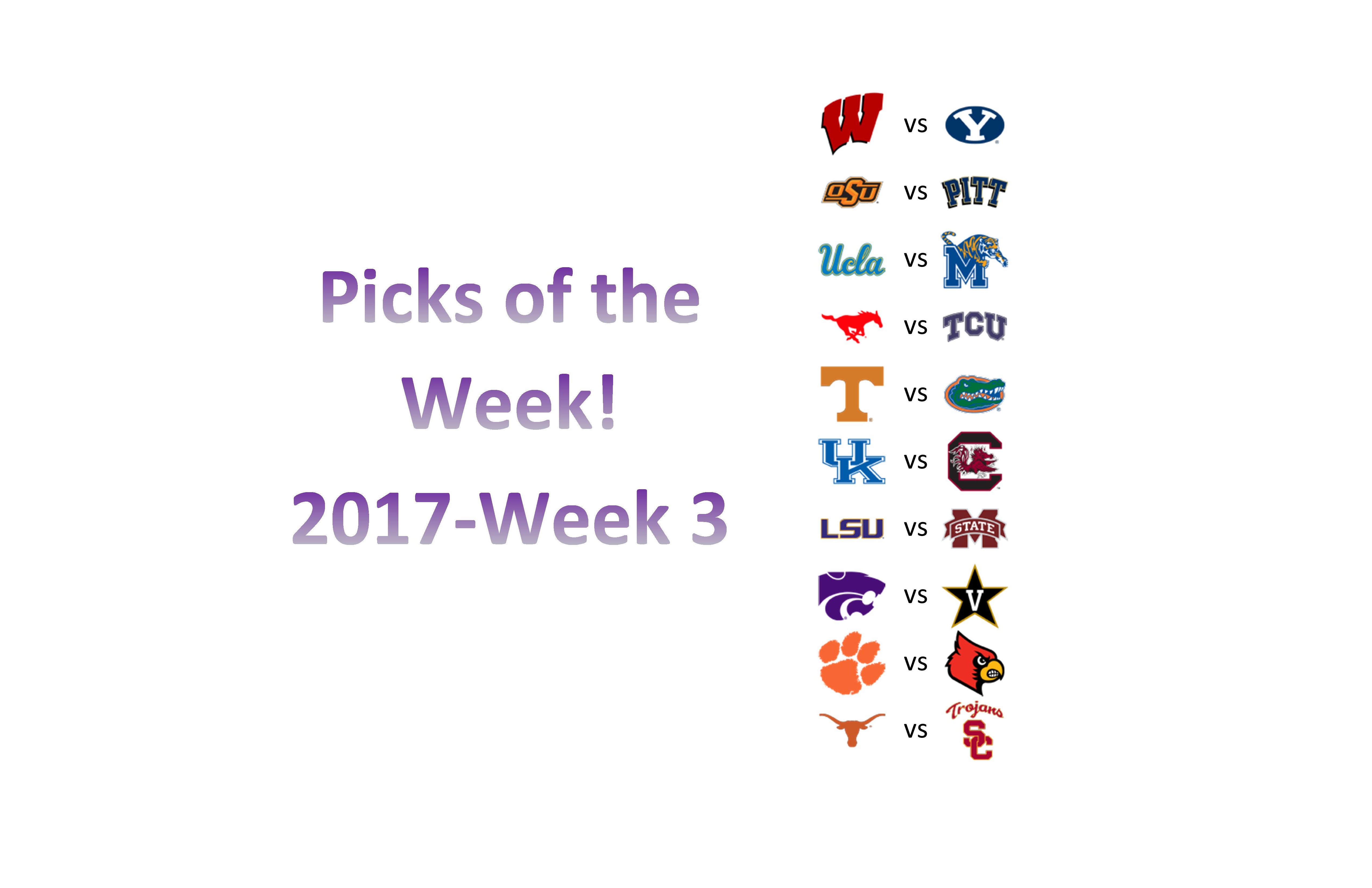 2017 – Week 3 Picks