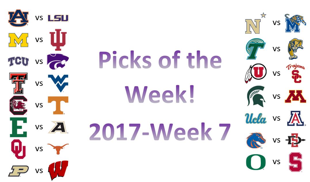 2017 – Week 7 Picks